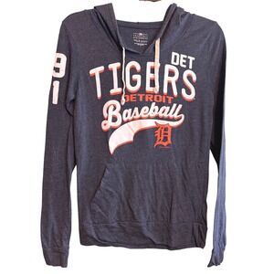 5th & Ocean Detroit Tigers MLB‎ Baseball Hoodie Navy Blue Womens Small 91 10